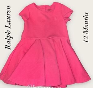 Ralph Lauren Girls Pink Dress Size 12 months